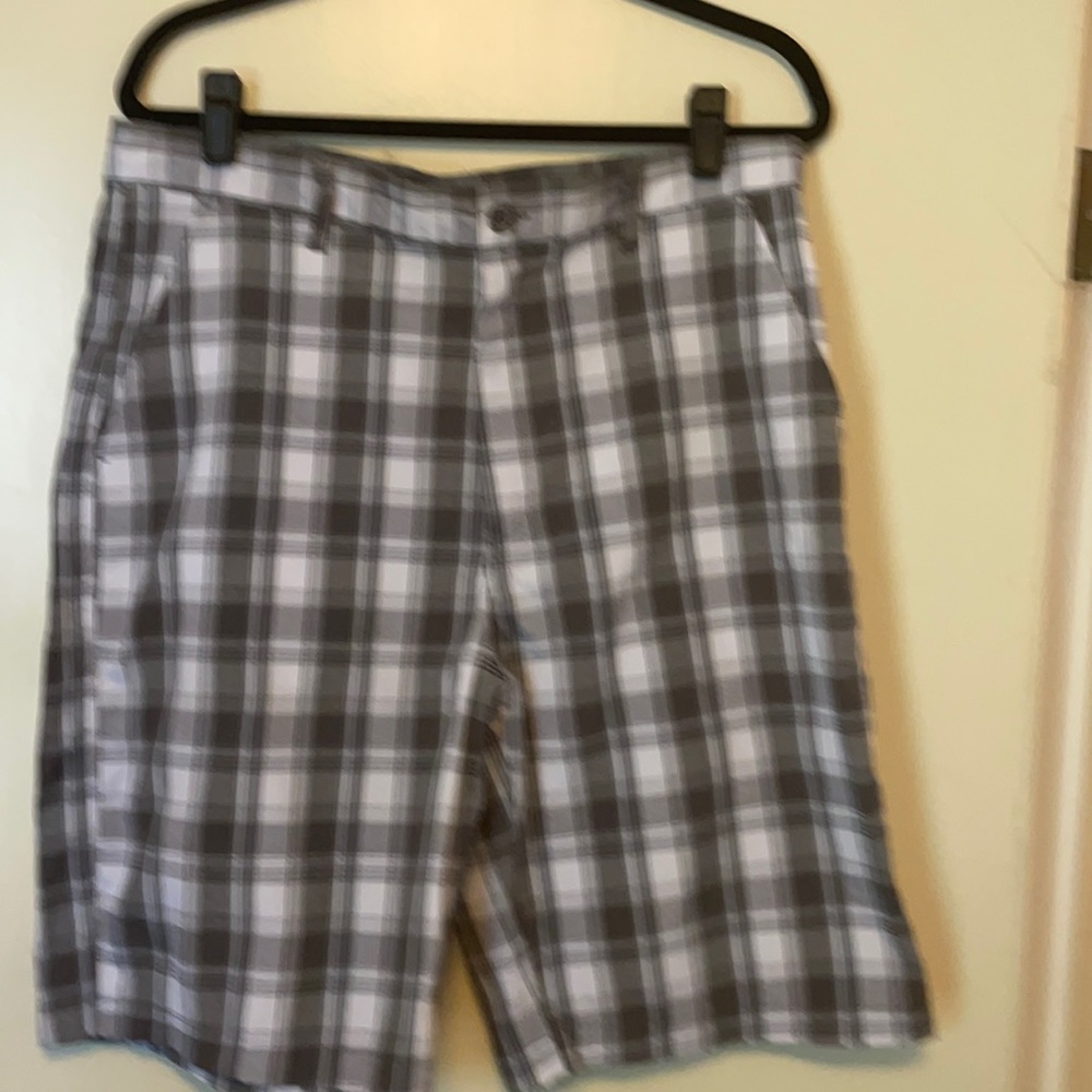 White and gray shorts